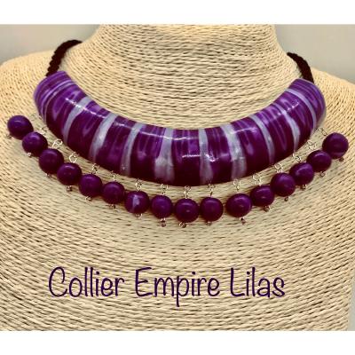 Collier Empire Lilas